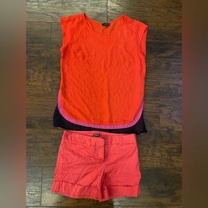 Express Coral and White Garment n shor size M